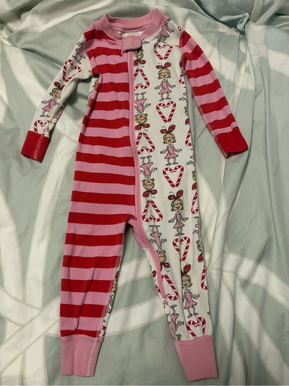 Hanna Andersson The Grinch Cindy Lou Who Zippy Footed Pajamas